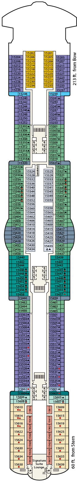 Cabins in Deck 15