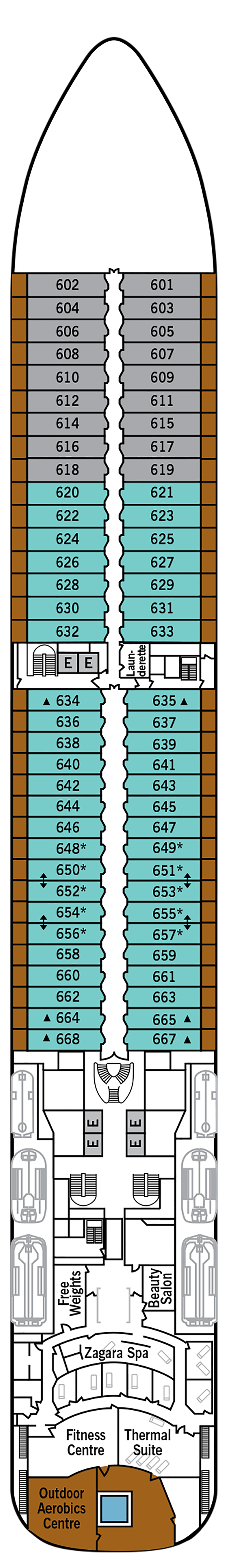 Cabins in Deck 6