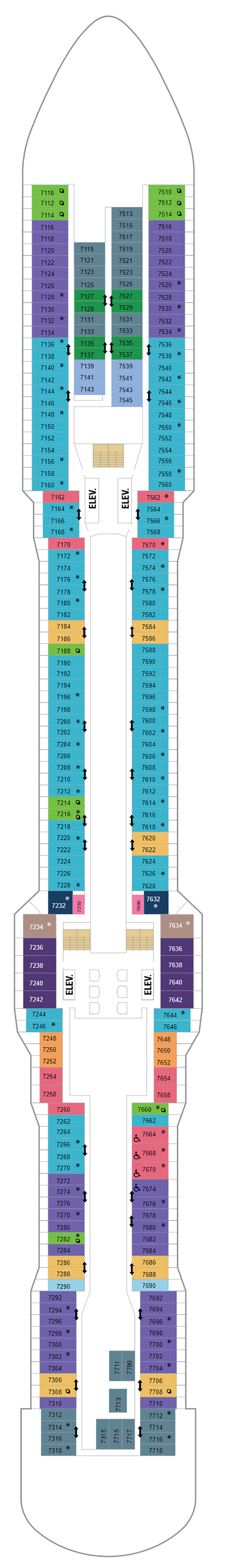 Deck Plan for Anthem of the Seas | Iglu Cruise