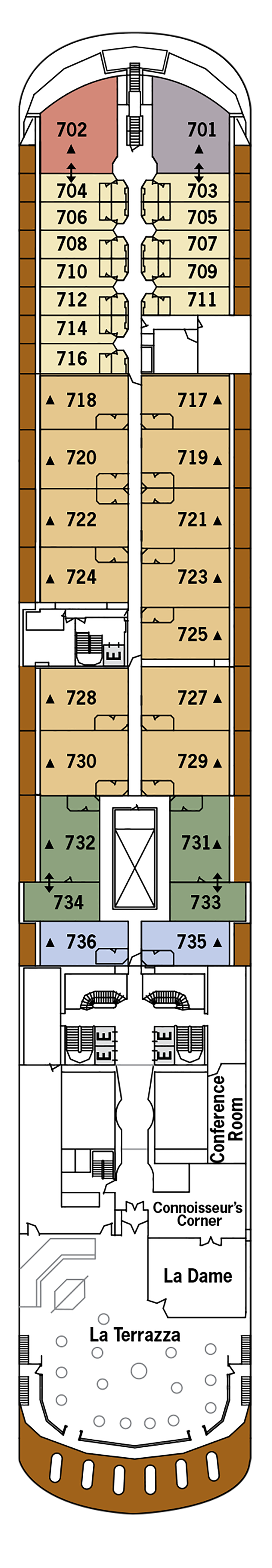 Cabins in Deck 7