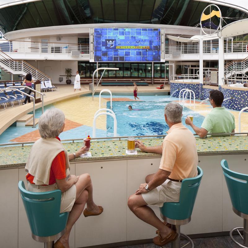 Poolside Movie Screen