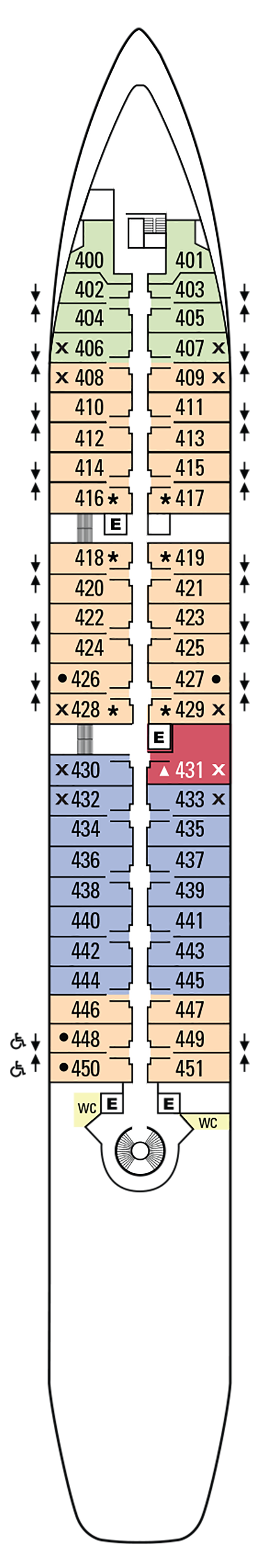 Cabins in Deck 4