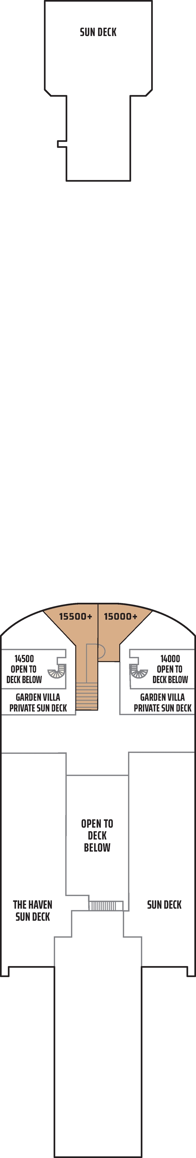 Cabins in Deck 15