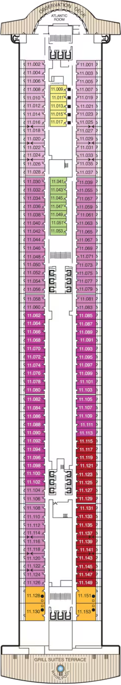 Cabins in Deck 11