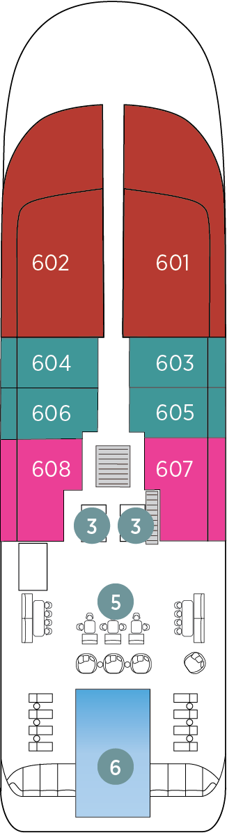 Cabins in Deck 6