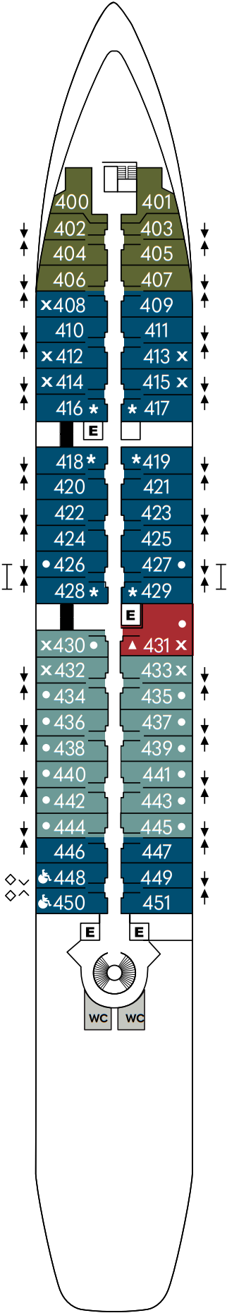 Cabins in Deck 4