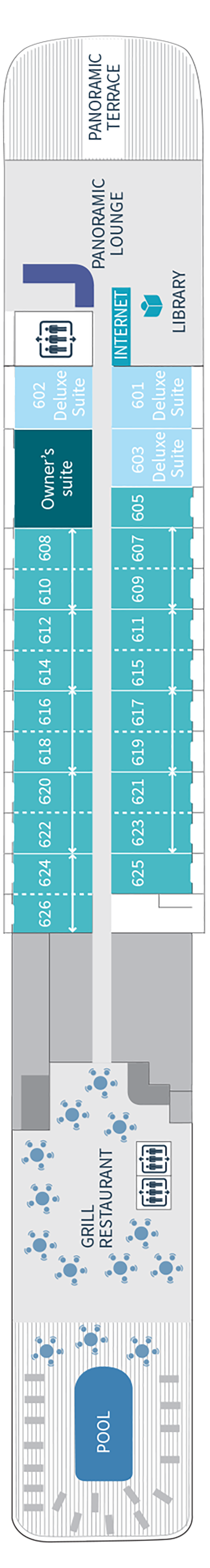 Cabins in Deck 6