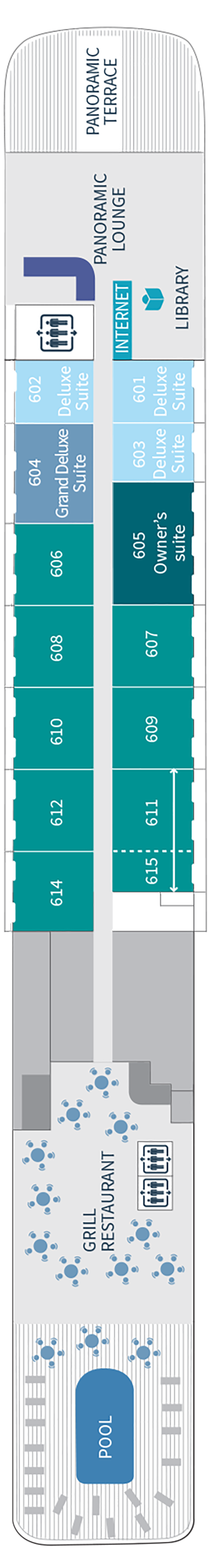 Cabins in Deck 6