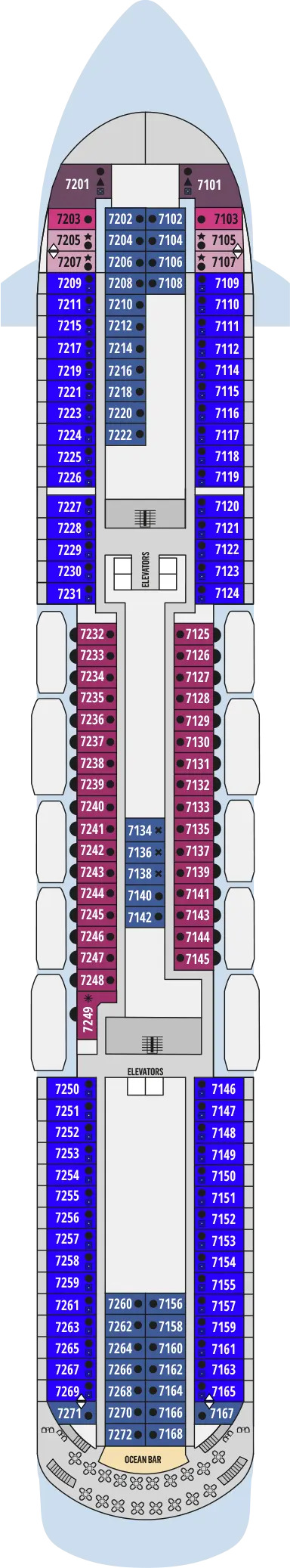 Cabins in Deck 7