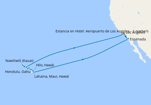 hawaii to los angeles cruise