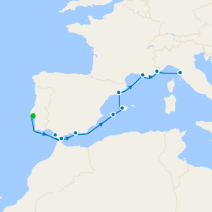 Lisbon to Civitavecchia, Italy