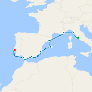 Roma (Civitavecchia) a Lisboa