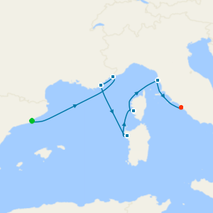 Barcelona a Roma (Civitavecchia)