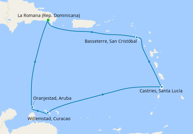 Map of the cruise map