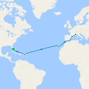 Miami to Civitavecchia (tours to Rome)