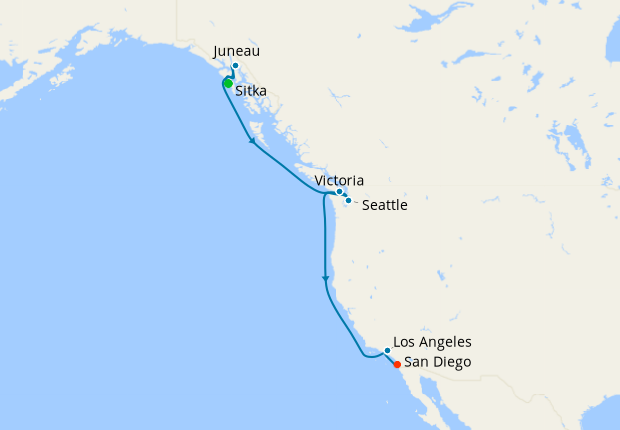 Sitka to San Diego, MSC Cruceros, 24th, September 2026 con Planetcruise ...