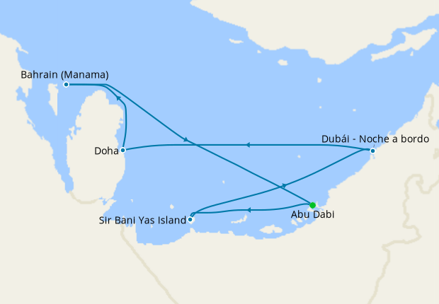 Oriente Medio desde Abu Dabi, MSC Cruceros, 31st, December 2025 con