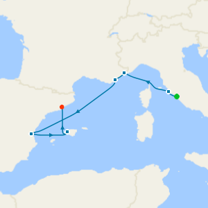 Roma (Civitavecchia) a Barcelona