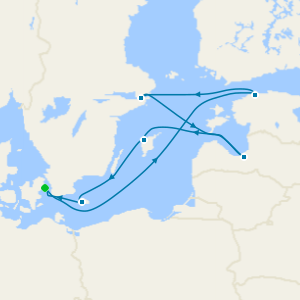 Báltico desde Copenhague, Dinamarca