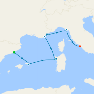 Barcelona a Roma (Civitavecchia)