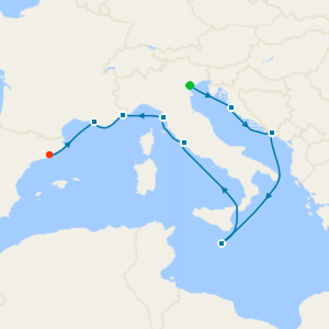 Fusina (Venice) to Barcelona