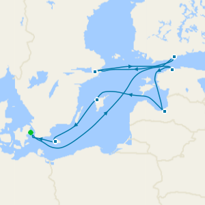 Báltico desde Copenhague, Dinamarca