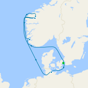 Fiordos y Noruega desde Copenhague, Dinamarca