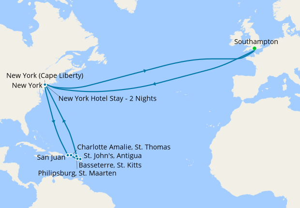 weather on transatlantic cruise in november