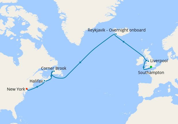 transatlantic cruise to iceland