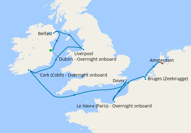 British Isles from Dublin to Amsterdam, 14 June 2019 | 12 Nt