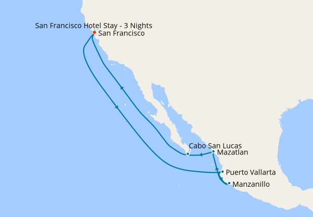 Mexican Riviera with Extended San Francisco Stay, 11 October 2018 | 14 ...