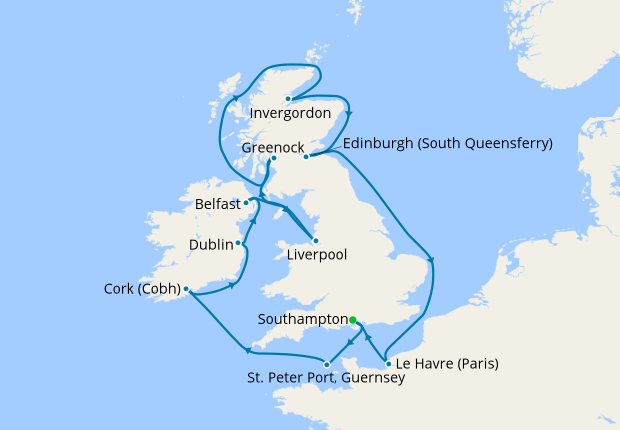 british isles cruise from liverpool