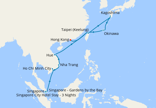 Northbound Asian Allure With Singapore Stay, 28 January 2020 