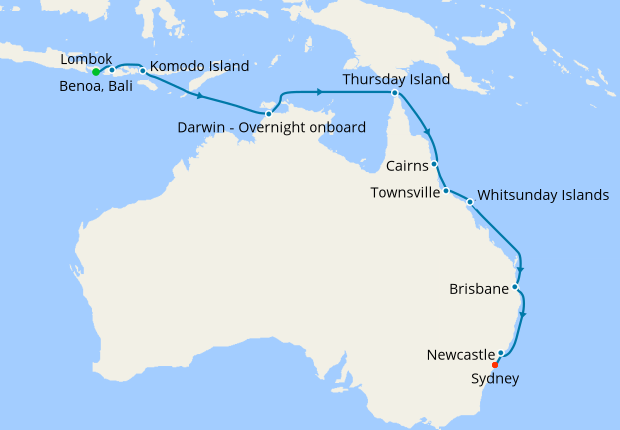 cruises from australia to bali