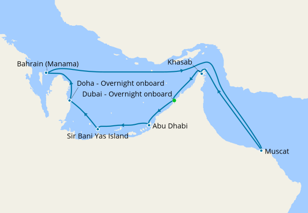 Map Qatar Dubai - Share Map