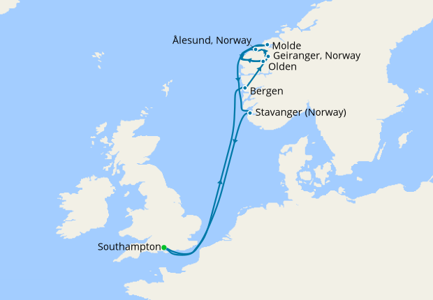 royal caribbean cruise from southampton to norway