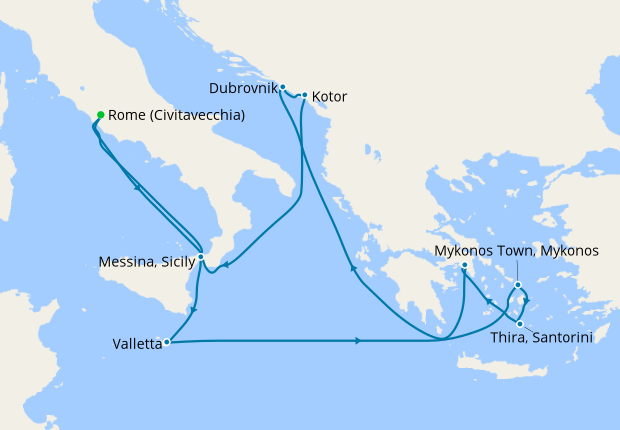 royal caribbean eastern mediterranean cruise itinerary