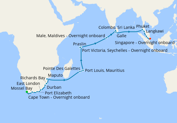 seychelles mauritius maldives cruise
