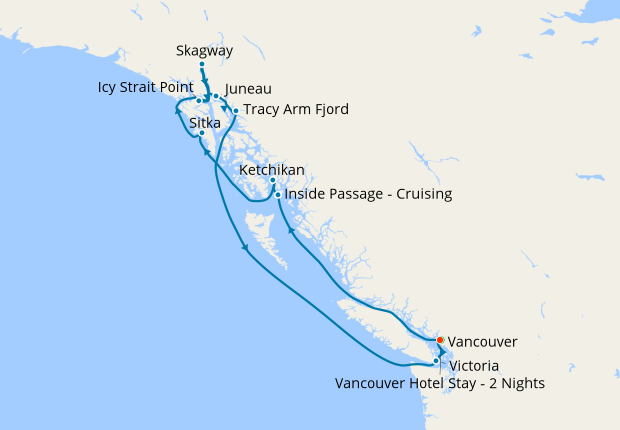vancouver alaska cruise ship schedule