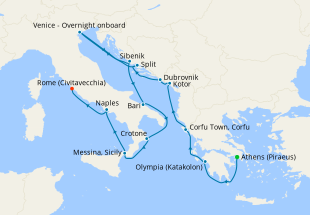 viking cruise italy adriatic greece