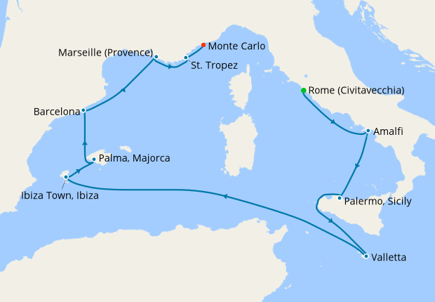 Summer Of Sol From Rome To Monte Carlo 4 August 10 Nt Regent Seven Seas Voyager 04 August Regent Seven Seas Iglucruise