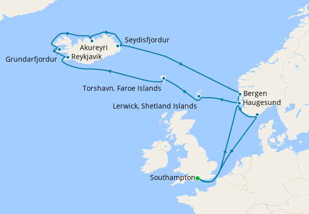 14 day iceland and norway princess cruise