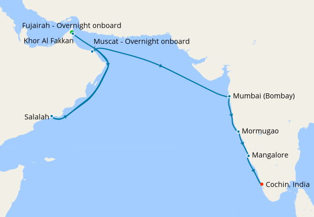 sea travel from dubai to india