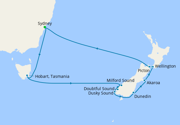 Australia Tasmania New Zealand Fjordlands From Sydney 25