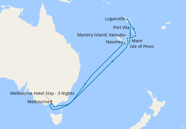 melbourne to south pacific cruise