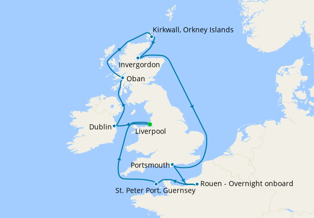 round britain cruise from liverpool