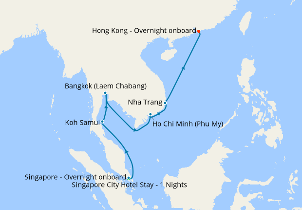 Singapore to Hong Kong, 10 March 2020 | 13 Nt | Majestic Princess | 10 ...