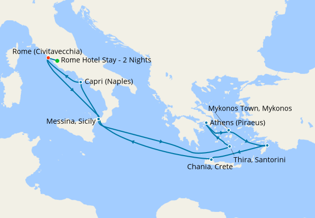 Eastern Mediterranean Immersion with Rome Stay, 24 June 2020 | 12 Nt