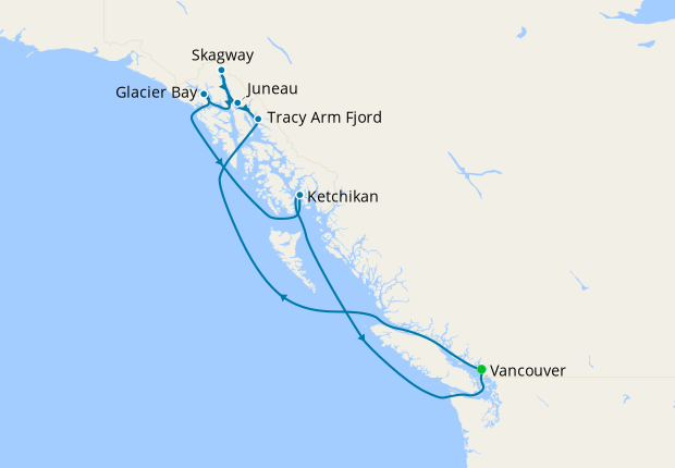koningsdam alaska cruise itinerary