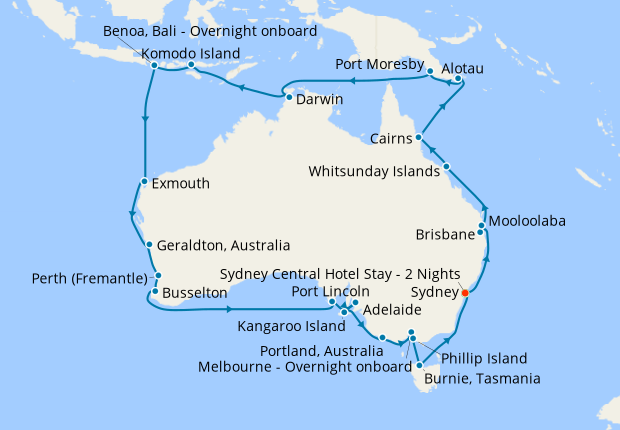 Australian Circumnavigation from Sydney with Stay, 27 November 2020 ...